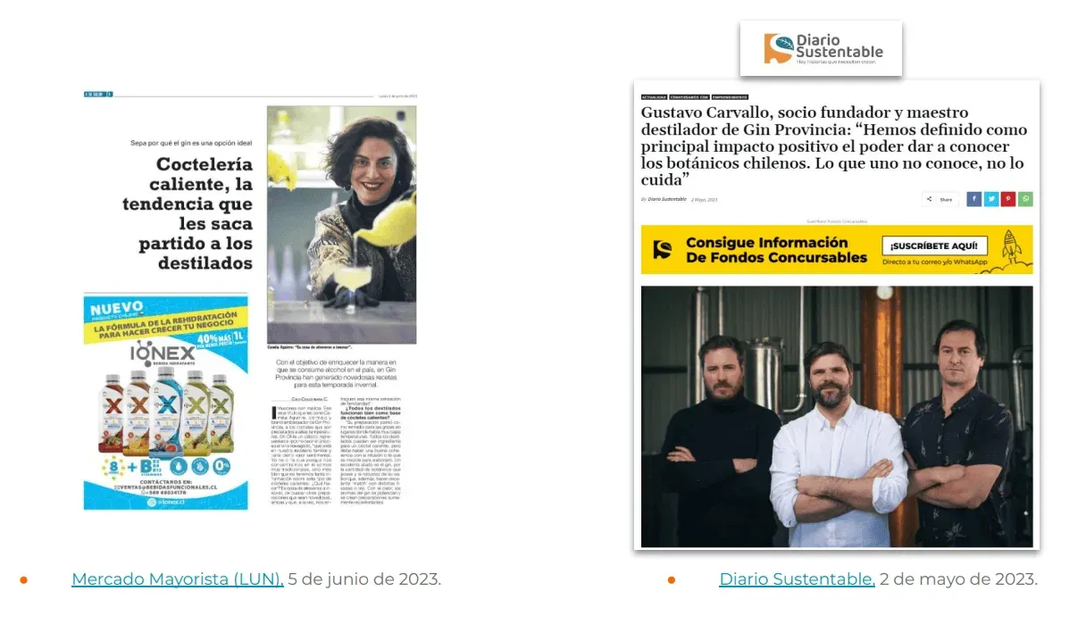 Éxito en la Asesoría Estratégica de Extend Comunicaciones para Gin Provincia de Destilería Colchagua — galería 1