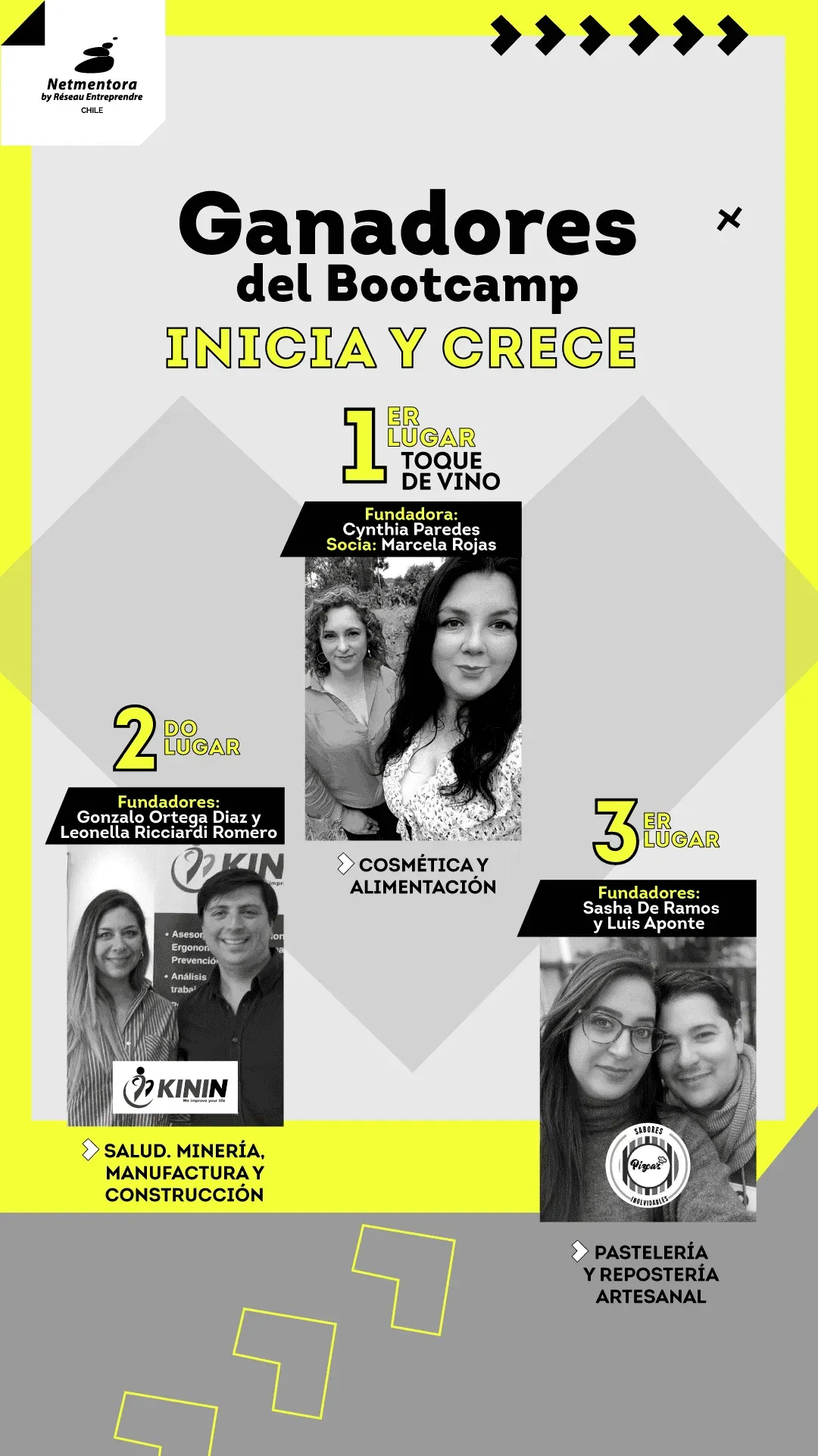 🎉Ganadores del Bootcamp Inicia y Crece