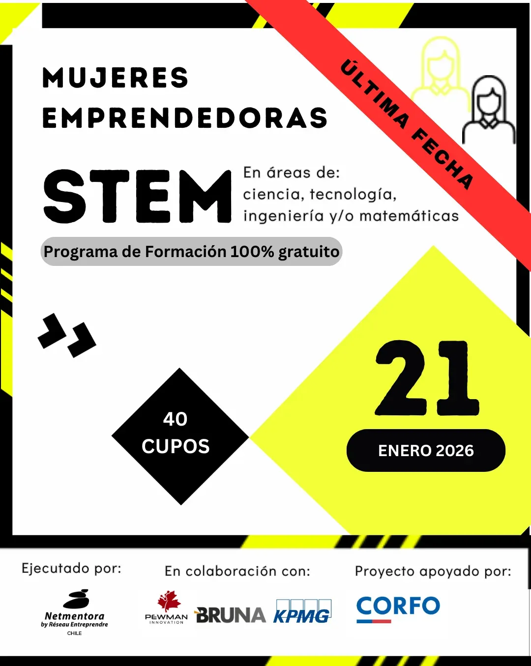 Afiche de la convocatoria Inicia STEM